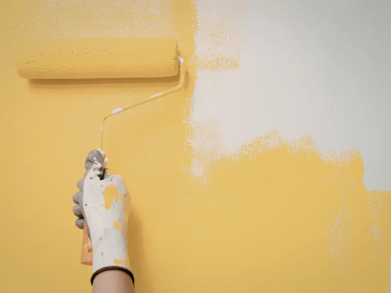 Interior painting workmanship detail